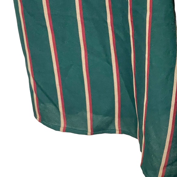 Jack BB Dakota Green Stripe Cross The Line Belted Crop Jumpsuit Medium Women NWT - Picture 8 of 9